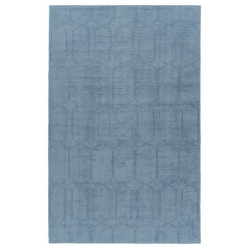 Minkah Collection Blue 2' x 3' Rectangle Indoor-Outdoor Throw Rug