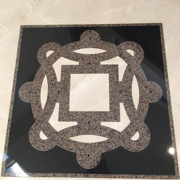 Limestone floor beautifully polished