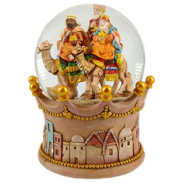 6" Three Kings Musical Globe