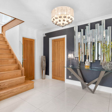 New Oak Staircase | Frameless Glass | Worcester