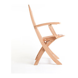 Wintons Teak Brighton Folding Chair - Outdoor Dining Chairs