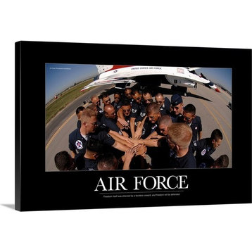 "Military Poster: Air Force Thunderbird maintainers bring it in for a cheer" ...