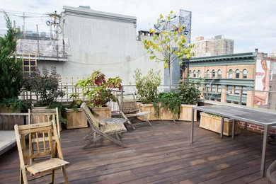 This is an example of a contemporary balcony in New York.