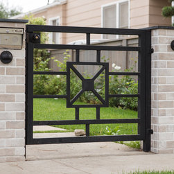 Contemporary Entry Fence - Home Fencing And Gates
