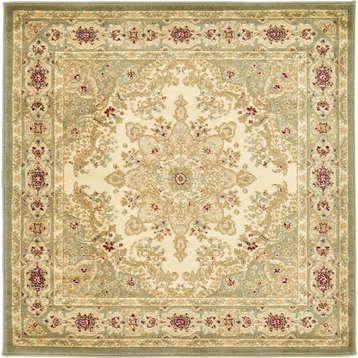 Traditional Royale 4' Square Ivory Area Rug