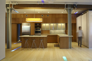 Inspiration for a contemporary kitchen remodel in New York
