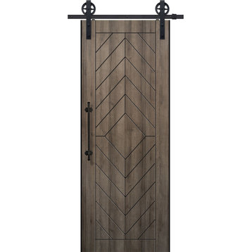 Cassis Lynnwood MDF Barn Door, 36" X 80"