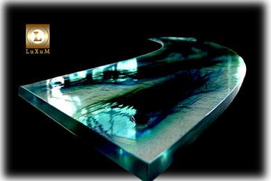 Textured & Colored Semi-Transparent Bar Top or Countertop or Table Top