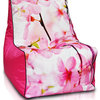 Beanbag Solid Premium, Filled, Floral Pink