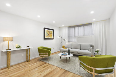 Mid-sized trendy home design photo in New York