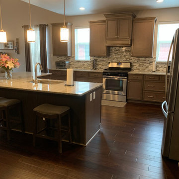 Transitional Kitchen Remodel Done in a Harbor Mist Stain