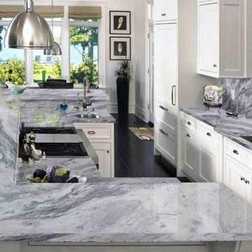 Arabescato Romano Marble Kitchen