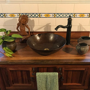 15" Medium Round Vessel Hammered Copper Sink (VR15BDB)