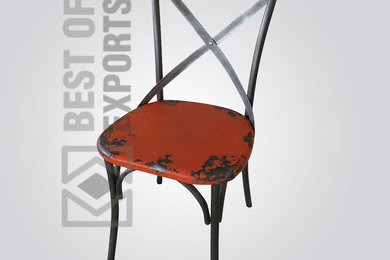Vintage Industrial X Cross Restaurant Chair