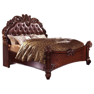 Emma Mason Signature Paragon Queen Panel Bed with Button Tufted Headboard in Che