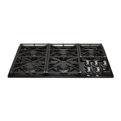 Dacor Renaissance 36" Gas Cooktop, Black Liquid Propane | RGC365BLPH - Cooktops