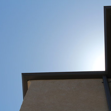 Bronze Seamless Rain Gutters, on an Apartment Building in Eagle Rock