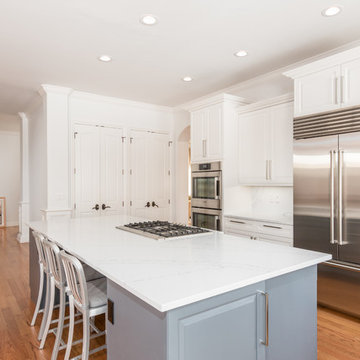 Cherry Creek Modern Decor White Cabinets Gray Walls Refinished Cabinets