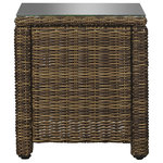 Crosley - Bradenton Outdoor Wicker Rectangular Side Table - Spend warm summer days and balmy summer nights in luxury with the Bradenton Collection from Crosley. All-weather wicker combines elegant lines and casual comfort in one versatile design with dozens of possibilities. This spacious side table is the ideal compliment to any outdoor conversation nook .