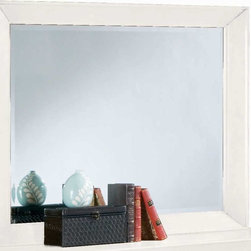 American Drew 181-020W Landscape Mirror- White Sterling Pointe - Makeup Mirrors