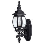 Capital Lighting - Capital Lighting 9867BK French Country - 22" 1 Light Outdoor Wall Mount - Shade Included.French Country One Light Outdoor Wall Mount Black Clear Glass *UL: Suitable for wet locations*Energy Star Qualified: n/a  *ADA Certified: n/a  *Number of Lights: Lamp: 1-*Wattage:100w Medium bulb(s) *Bulb Included:No *Bulb Type:Medium *Finish Type:Black