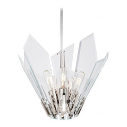 Beautiful 5 Light Pendant Lighting by  George Kovacs in Polished Nickel Finish - Lighting