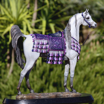 "The Treasure" traditional Arabian Horse Bronze Sculpture