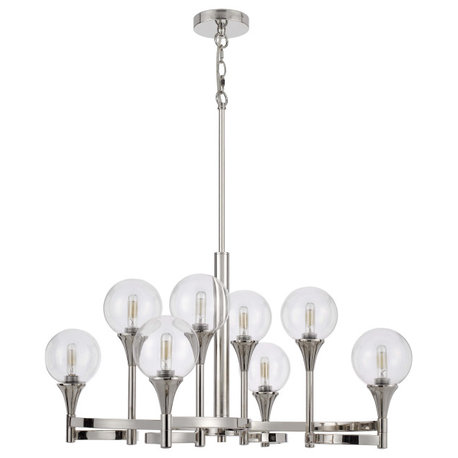 Milbank Metal Chandelier, Fx-3759-8