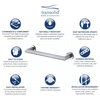 Transolid Turin 18" Grab Bar, Brushed Stainless