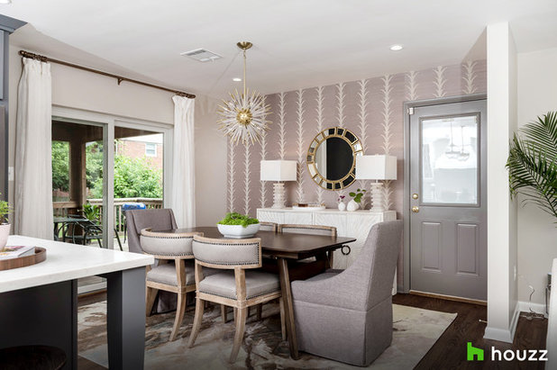 Transitional Dining Room by Stephanie Gamble Interiors