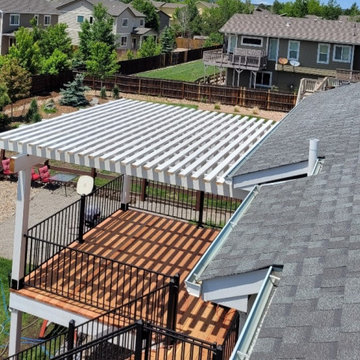 Redwood Deck with Cedar Pergola