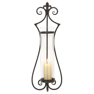 Traditional Black Metal Wall Sconce 68751
