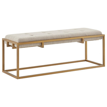 Greenwich Accent Bench, Brown/Antique Bronze