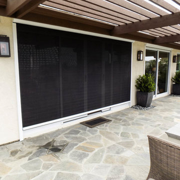 Exterior Door Motorized Power Screens in Coto de Caza, California