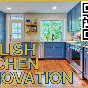 Warm Navy Kitchen Renovation