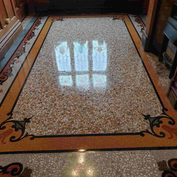 Multiple Georgian Terrazzo Hallway Floors Renovated in St. Helens