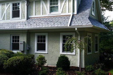 Example of a minimalist exterior home design in New York