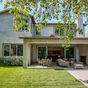 Rear Exterior of custom home in Cheviot Hills, CA