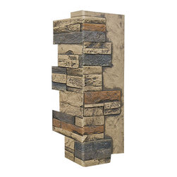 136-DURANGO STACKED STONE VENEER CORNER 24"H X 11"W X 1 1/4"D - Wall Panels