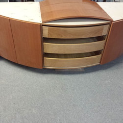 Curved Cherry Built Ins (During) - Products