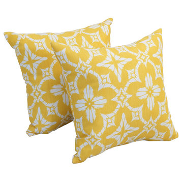 17" Square Polyester Outdoor Throw Pillows, Set of 4, Aspidoras Soleil