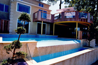 Inspiration for a contemporary pool remodel in New York