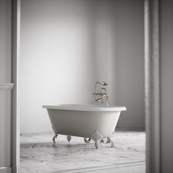 Connaught Matte Stone Roll Top Cast Iron Bath - Baths