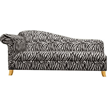 Cleopatra Chaise Lounge Sofa, Zebra Print