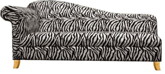 Cleopatra Zebra Print Chaise Lounge Sofa | Wicked Elements