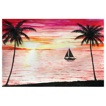Mike Bennett Tropical Sunset #2 Art Print, 24"x36"