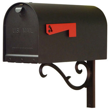 Titan Steel Curbside Mailbox With Sorrento Front Single Mailbox Mounting Bracket