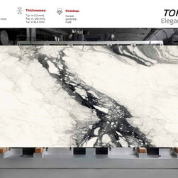 Elegant White - Large Format Slab - Kitchen Countertops
