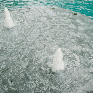 Custom Pool with Combination Rock Waterfall/Jump Boulder