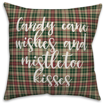 Let It Snow Somewhere Else, Buffalo Check Plaid 18x18 Throw Pillow Cover